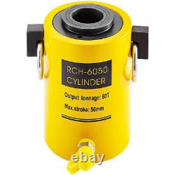 VEVOR 60 Ton Hydraulic Hollow Cylinder Jack 2in 50mm Stroke Single Acting