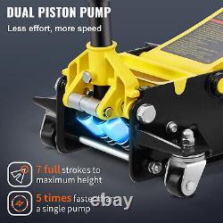 VEVOR Low Profile Floor Jack 4 Ton Heavy Duty Steel Dual Piston Rapid Pump