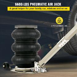 VEVOR Triple Air Bag Jack Pneumatic Jack 6600lbs Quick Lift 3T Heavy Duty White