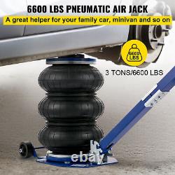VEVOR Triple Bag Air Jack Pneumatic Jack 6600LBS Quick Lift 3 Ton Heavy Duty