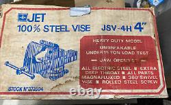 VINTAGE JET 4 Steel Swivel Base Vise JSV-4H Heavy Duty Unbreakable 15 Ton test