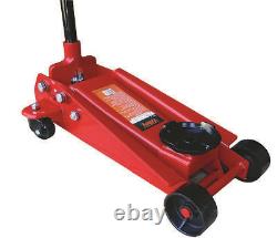 Valley 3 Ton Capacity Heavy Duty Floor Jack Steel Casters